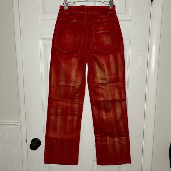 Anthropologie Pilcro The Annie Flocked High-Rise Straight-Leg Jeans - Picture 12 of 16